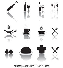 Restaurant Icon Set. Food and drink.