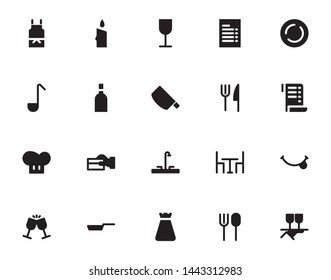 Restaurant Icon Set Glyph 32 px