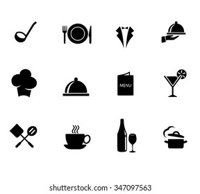 Restaurant Icon Set Vector