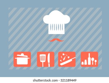 Restaurant icon set  , vector illustration
