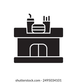 Vector de símbolo de símbolo de icono de restaurante