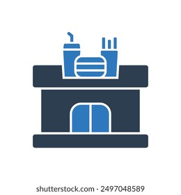 Vector de símbolo de signo de icono de restaurante