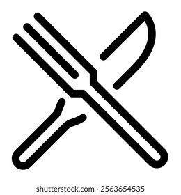 Restaurant icon with simple and line style