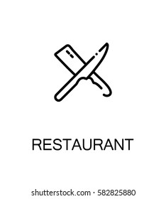 Restaurant icon. Single high quality outline symbol for web design or mobile app. Thin line sign for design logo. Black outline pictogram on white background