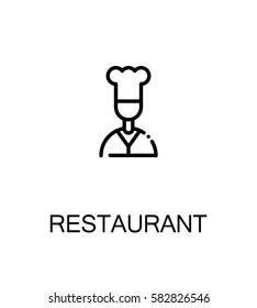 Restaurant icon. Single high quality outline symbol for web design or mobile app. Thin line sign for design logo. Black outline pictogram on white background