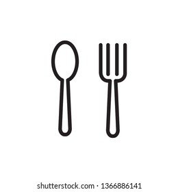 Restaurant icon ,spoon and fork icon