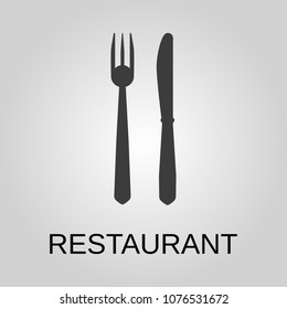 Restaurant icon. Restaurant symbol. Flat design. Stock - Vector illustration