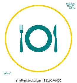 Restaurant icon symbol. Graphic elements for your design