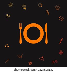 Restaurant icon symbol. Graphic elements for your design