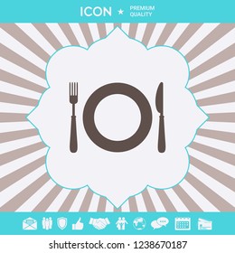 Restaurant icon symbol. Graphic elements for your design