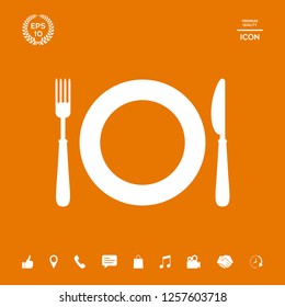 Restaurant icon symbol. Graphic elements for your design