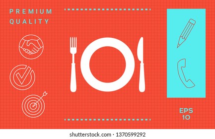 Restaurant icon symbol. Graphic elements for your design