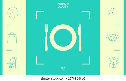Restaurant icon symbol. Graphic elements for your design