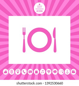 Restaurant icon symbol. Graphic elements for your design