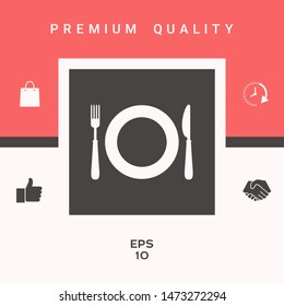 Restaurant icon symbol. Graphic elements for your design
