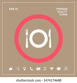 Restaurant icon symbol. Graphic elements for your design