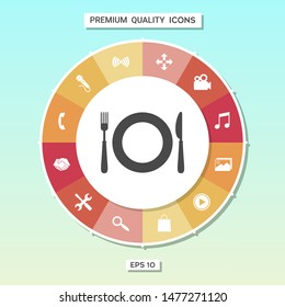 Restaurant icon symbol. Graphic elements for your design