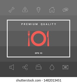 Restaurant icon symbol. Graphic elements for your design