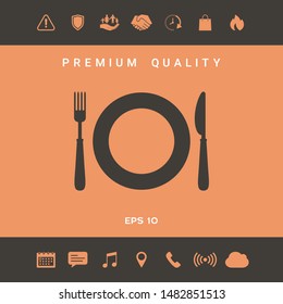 Restaurant icon symbol. Graphic elements for your design