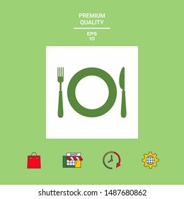 Restaurant icon symbol. Graphic elements for your design