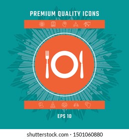 Restaurant icon symbol. Graphic elements for your design