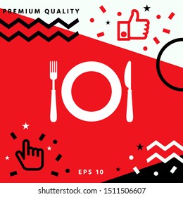 Restaurant icon symbol. Graphic elements for your design