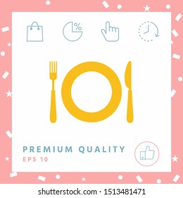 Restaurant icon symbol. Graphic elements for your design