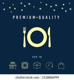 Restaurant icon symbol. Graphic elements for your design