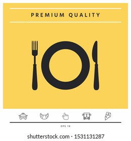 Restaurant icon symbol. Graphic elements for your design