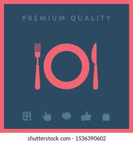 Restaurant icon symbol. Graphic elements for your design