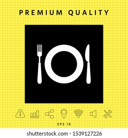 Restaurant icon symbol. Graphic elements for your design