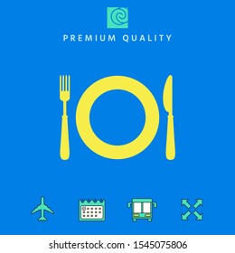Restaurant icon symbol. Graphic elements for your design