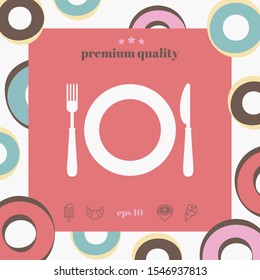 Restaurant icon symbol. Graphic elements for your design