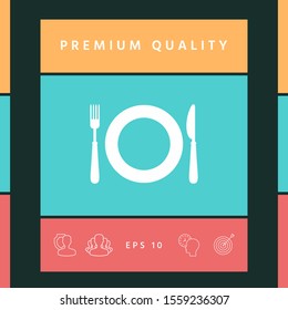 Restaurant icon symbol. Graphic elements for your design