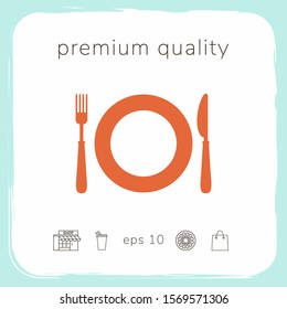 Restaurant icon symbol. Graphic elements for your design