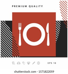 Restaurant icon symbol. Graphic elements for your design