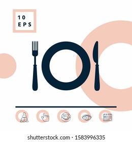 Restaurant icon symbol. Graphic elements for your design