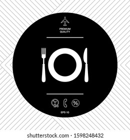 Restaurant icon symbol. Graphic elements for your design
