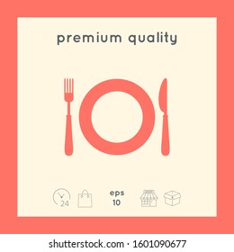Restaurant icon symbol. Graphic elements for your design