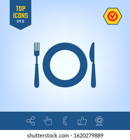 Restaurant icon symbol. Graphic elements for your design