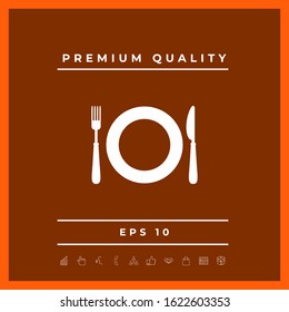 Restaurant icon symbol. Graphic elements for your design