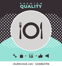 Restaurant icon symbol. Graphic elements for your design