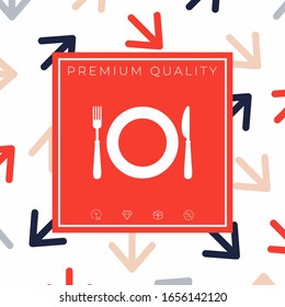 Restaurant icon symbol. Graphic elements for your design