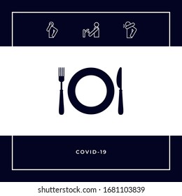Restaurant icon symbol. Graphic elements for your design