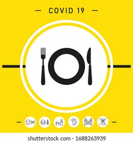 Restaurant icon symbol. Graphic elements for your design