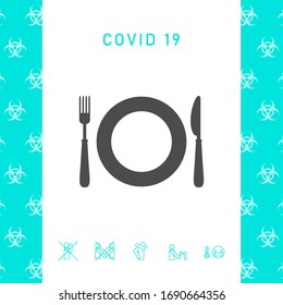 Restaurant icon symbol. Graphic elements for your design