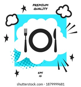 Restaurant icon symbol. Graphic elements for your design