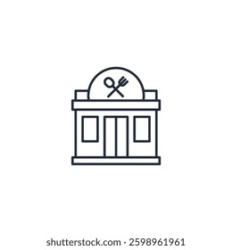 Restaurant icon symbol vector sign isolated on white background illustration for graphic and web design