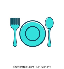 Restaurant icon symbol vector template