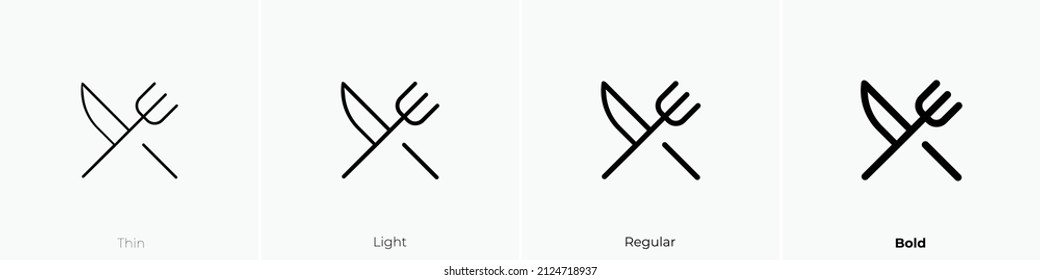 restaurant icon. Thin, Light Regular And Bold style design isolated on white background